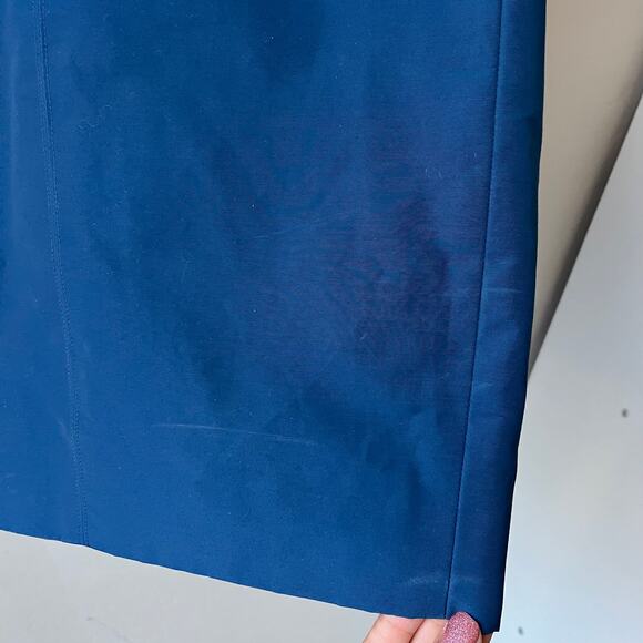 Ann Mashburn Navy Blue V-Neck 3/4‎ Sleeve Shift Mini Dress Women’s Size Medium - Picture 7 of 12